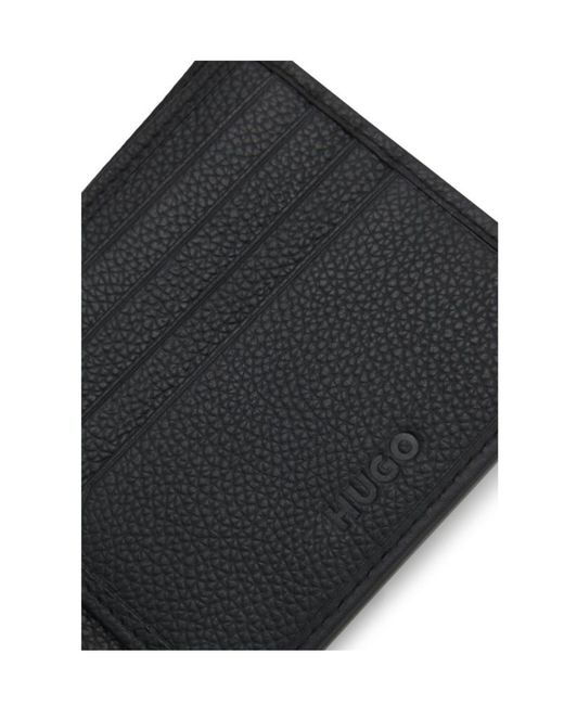 Boss Black Logo-Plaque Leather Wallet for men