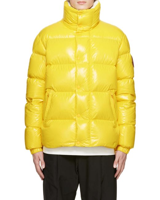 Moncler Yellow 1952 Long-Sleeved Padded Jacket for men