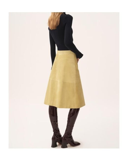 Chloé Yellow Knee-Length Skirt