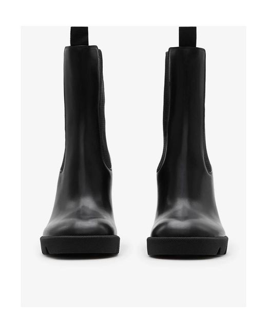 Burberry Black Elasticated-Panelled Slip-On Boots