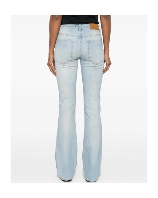 Amiri Blue High-Rise Flared Jeans
