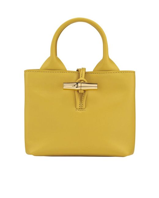Longchamp Yellow Extra Small Le Roseau Tote Bag
