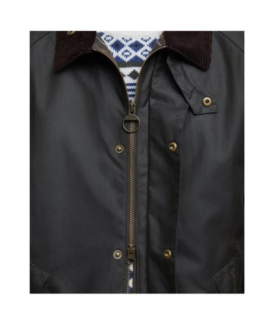 Barbour Black Button-Up Jacket for men