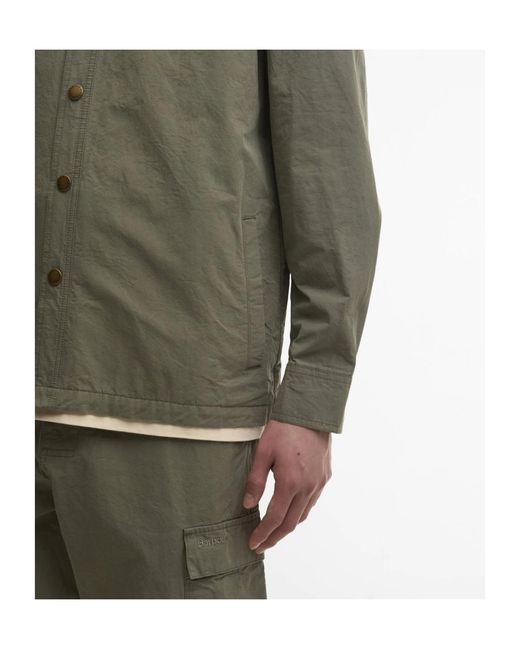 Barbour Green Spey Poplin Overshirt for men