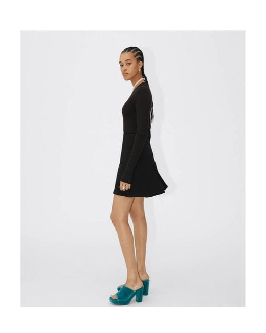 Bottega Veneta Black A-Line Mini Skirt
