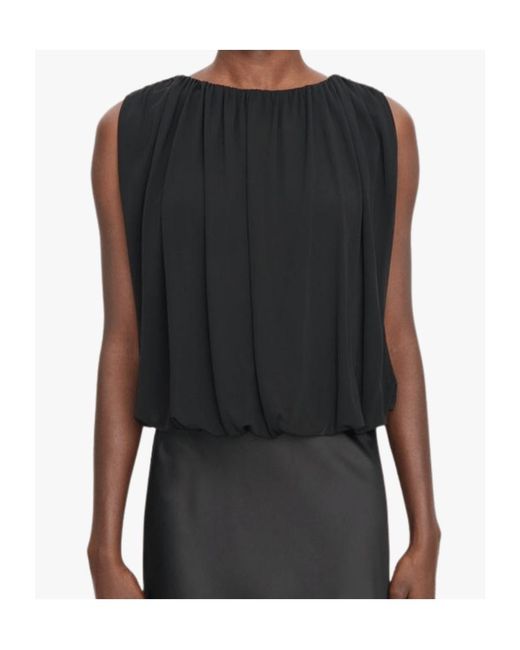 Vince Black Jersey Bubble Top