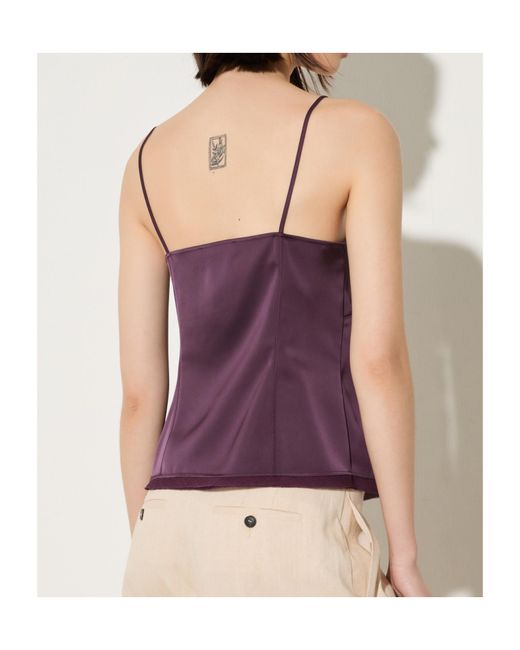 MAX&Co. Purple Fluid Satin Top