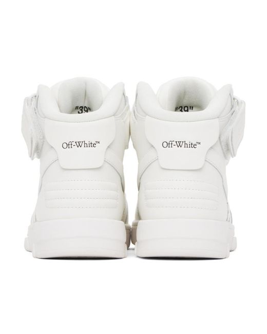 Off-White c/o Virgil Abloh White Logo Tag High-Top Skate Shoes for men