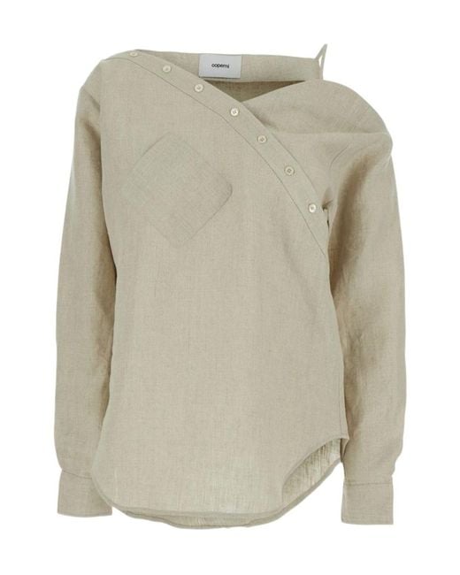 Coperni Natural Heart Asymmetrical Shirt