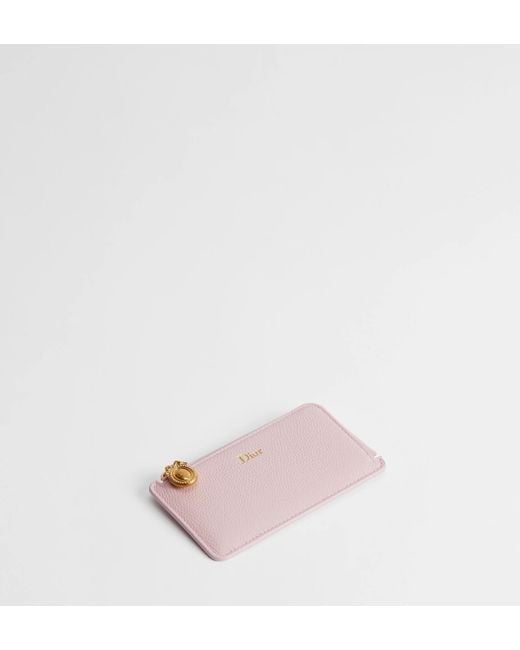 Dior Pink Médaillon Cosmos Zipped Card Holder