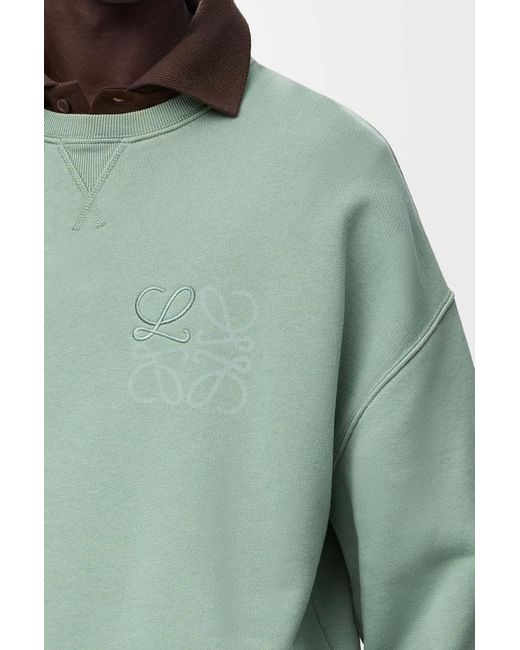 Loewe Green Anagram Sweatshirt for men