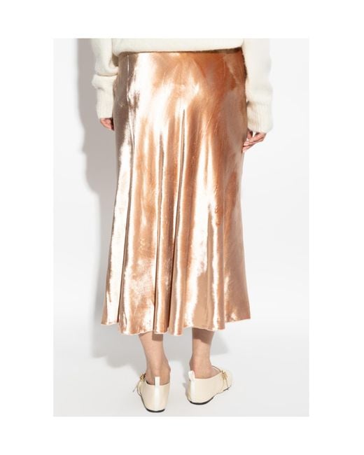 Tory Burch Pink Velvet Midi Skirt