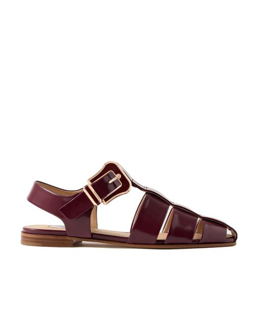Gabriela Hearst Brown Zoey Flat Sandals