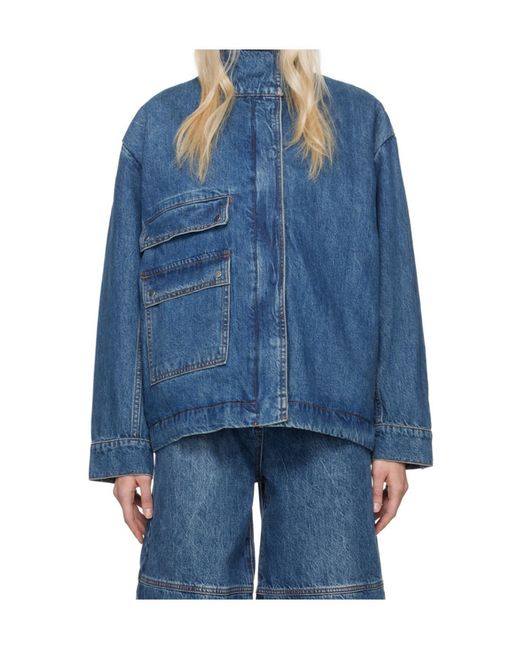 Co. Blue Denim Bomber Jacket