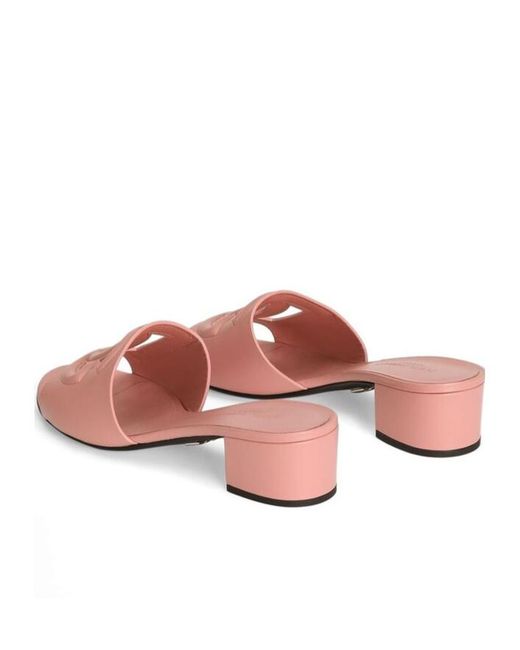 Dolce & Gabbana Pink Round Toe High Heel Sandals