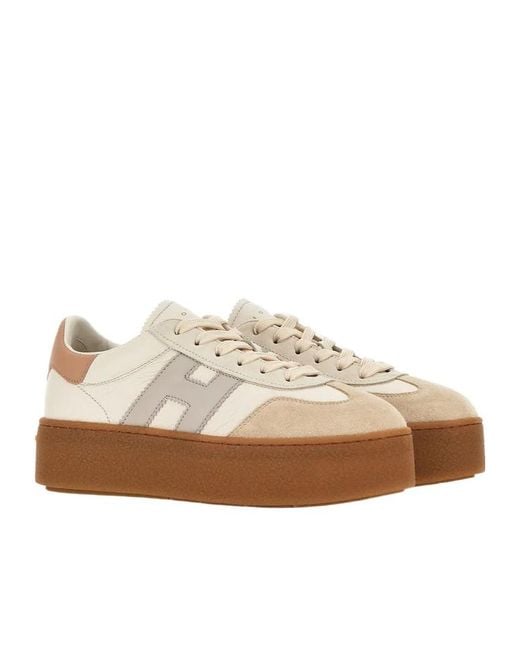 Hogan Multicolor Cool H Patch Platform Sneakers
