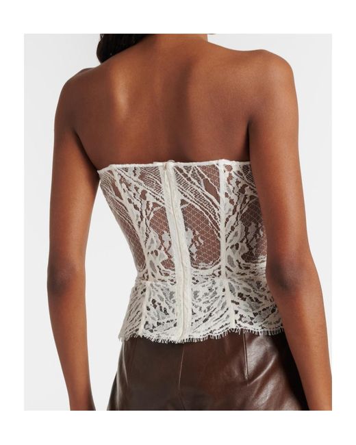 Magda Butrym White Lace Bustier