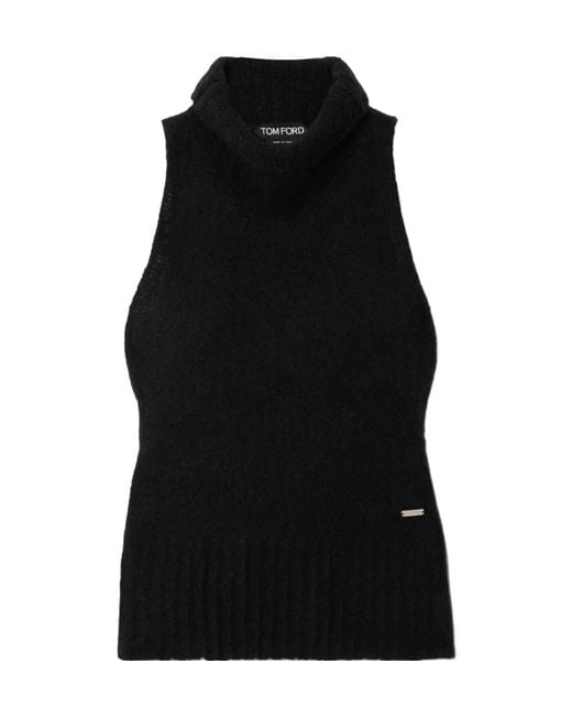 Tom Ford Black Logo-Plaque Vest