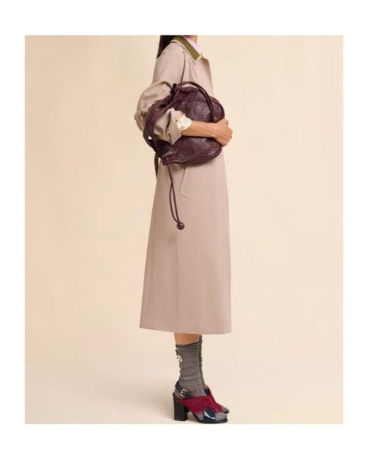Marni Natural Buckled Belt Trench Coat