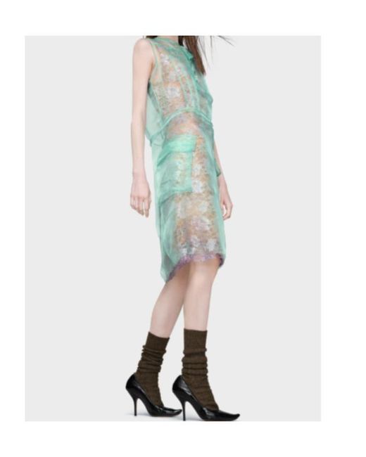 Maison Margiela Blue Sheer Tea Dress