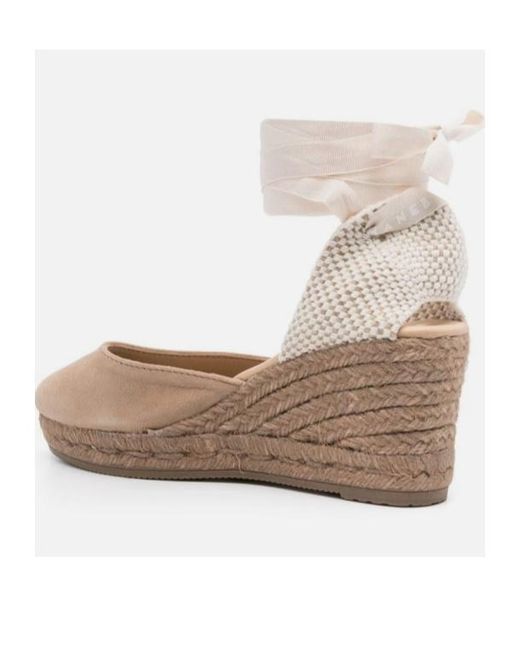 Manebí Gray Hamptons Ankle Strap Wedge Espadrilles