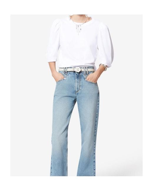 Isabel Marant White Isabel Marant Puffed Sleeve T-Shirt