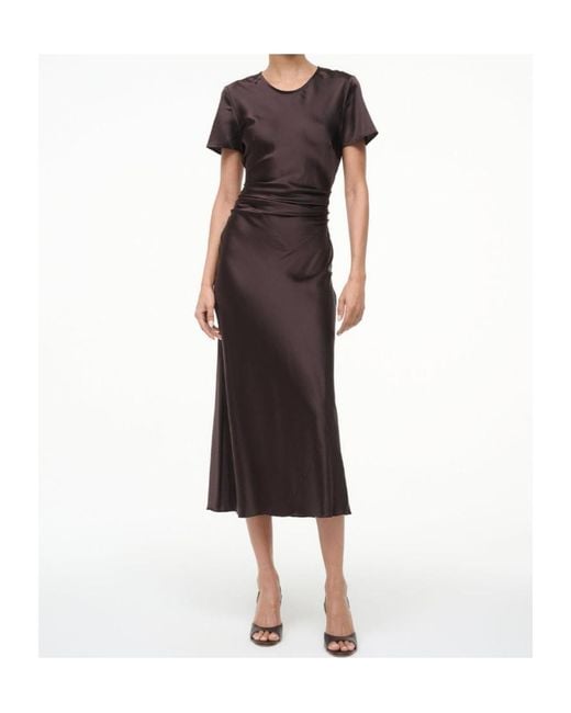 Staud Purple Marcel Draped Dress