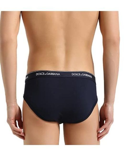 Dolce & Gabbana Blue Printed Logo Underwear for men