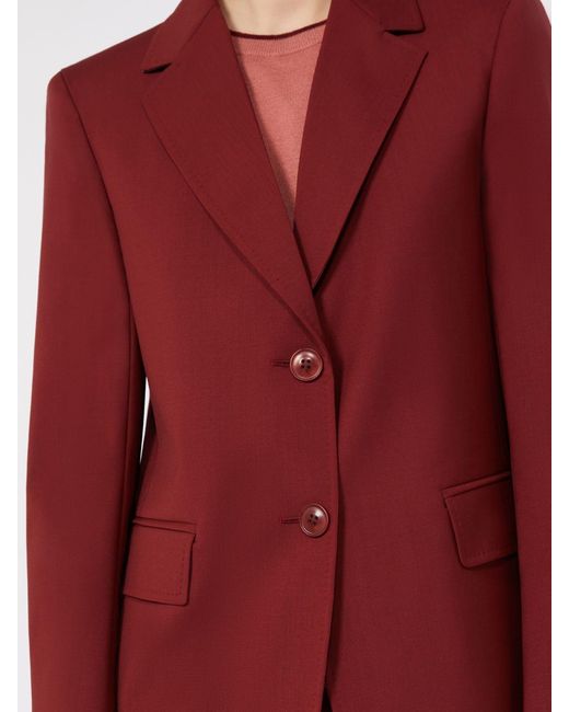 Max Mara Red Studio Mstassenzi Single-Breasted Jacket