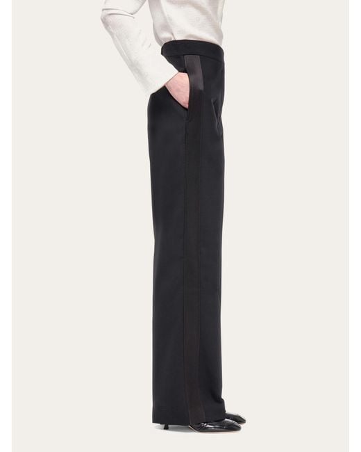 Ferragamo Black Ferragamo High Waist Tailored Trousers