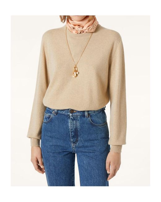 Loro Piana Natural Arona Crew Neck Sweater