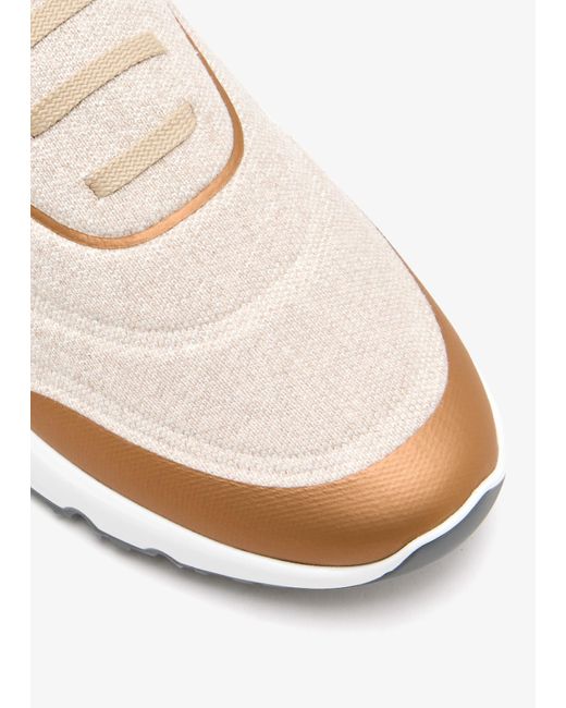 Brunello Cucinelli White Round Toe Sneakers for men
