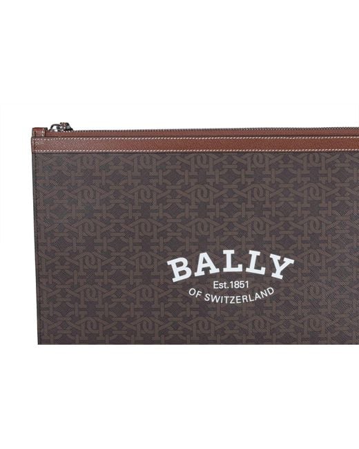 Bally Black Monogram Logo Handbag for men