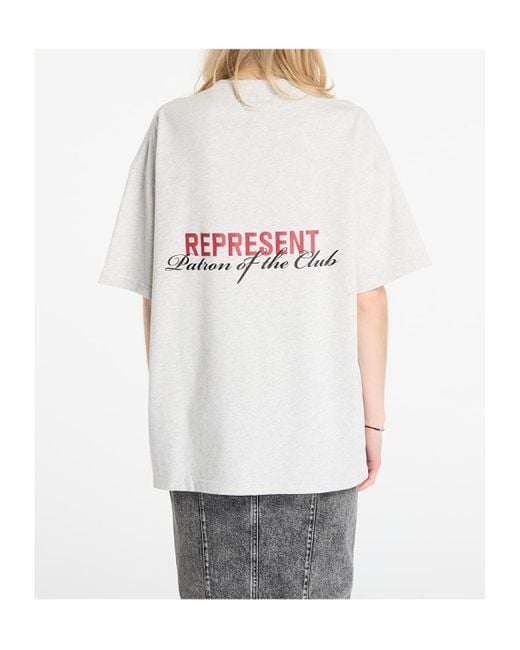 Represent Gray Patron Of The Club Logo T-Shirt for men