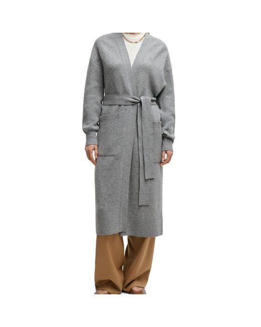 Boss Gray Long Knit Cardigan