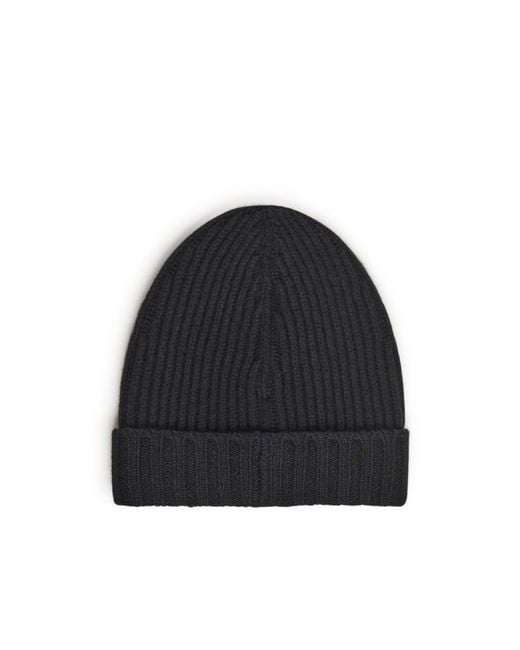 Fay Blue English Rib Beanie Hat for men
