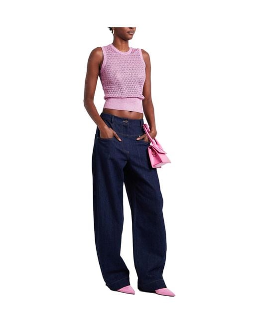 Dolce & Gabbana Pink Solid-Colored Knit Tank Top