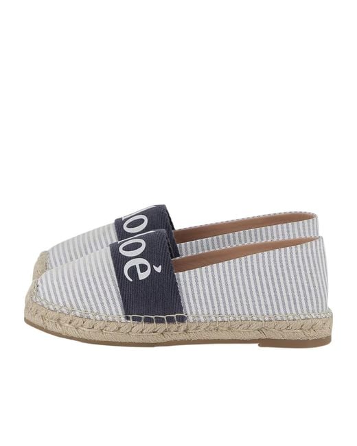 Chloé Gray Logo Espadrilles Juniors