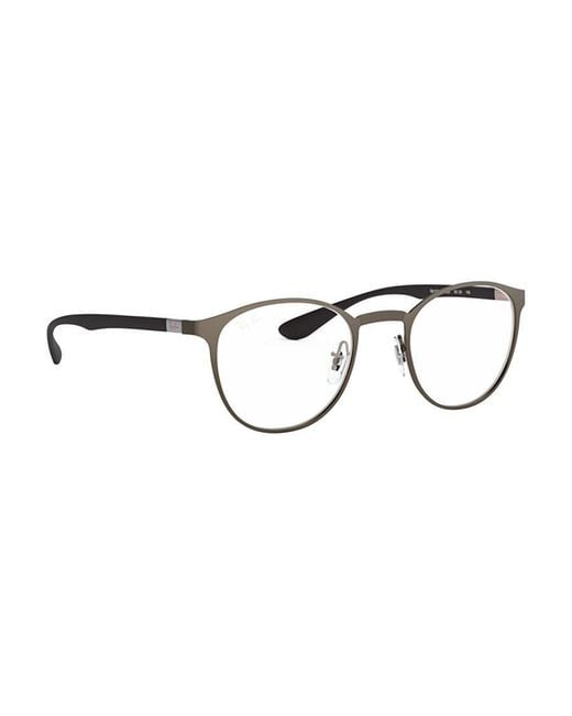 Ray-Ban White Round Frame Glasses for men