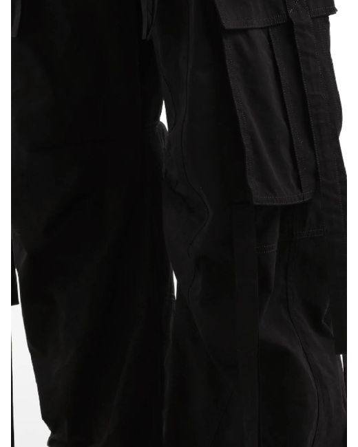 Dolce & Gabbana Black Waxed Faille Cargo Pants