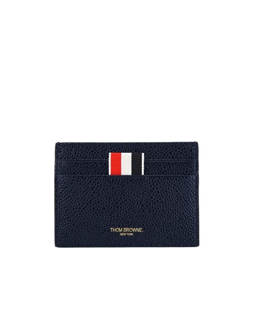 Thom Browne Blue Logo Card Holder