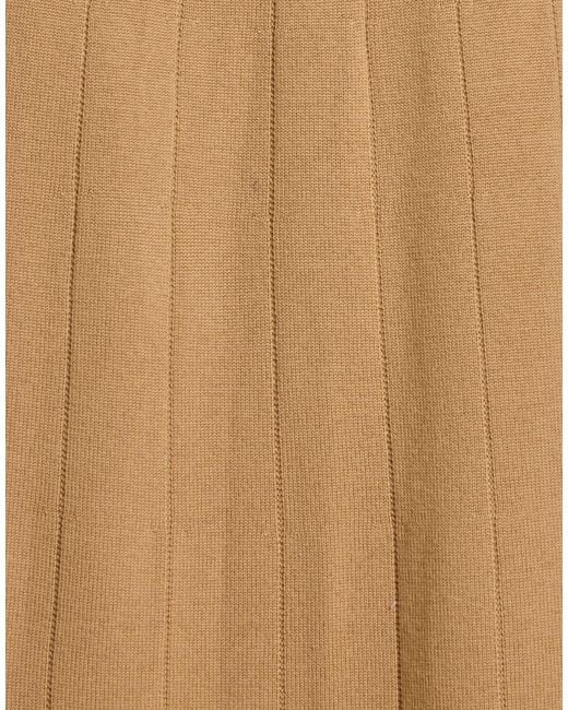 Max Mara Natural Solid-Color Wool A-Line Skirt