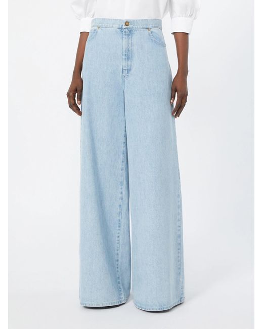 Max Mara Blue Wide-Leg Jeans