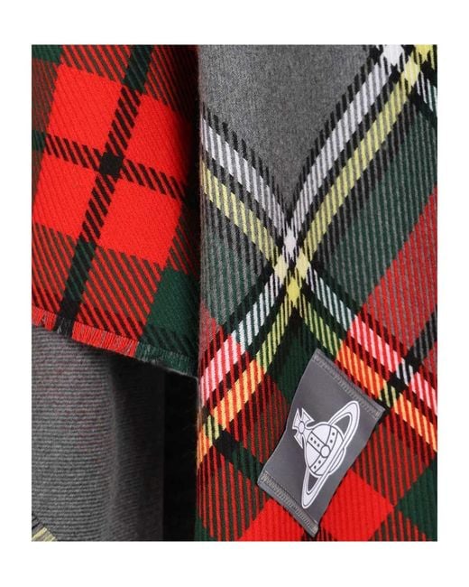 Vivienne Westwood Red Tartan Moonshine Poncho
