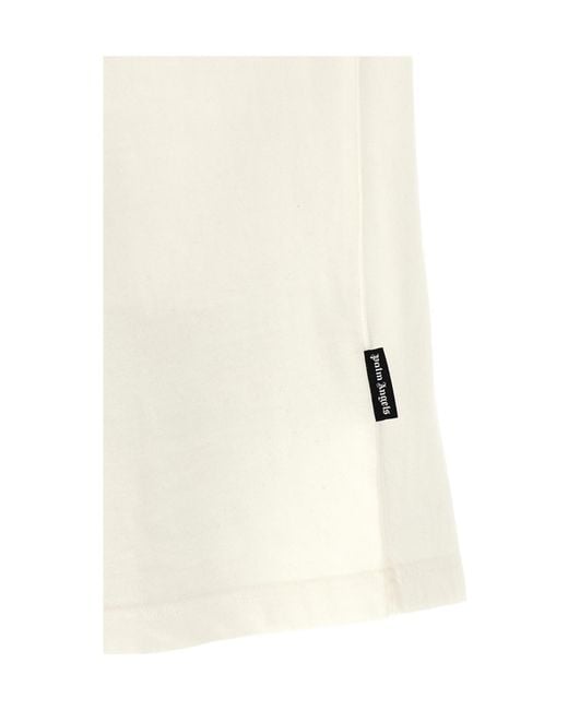 Palm Angels White Short-Sleeved T-Shirt for men