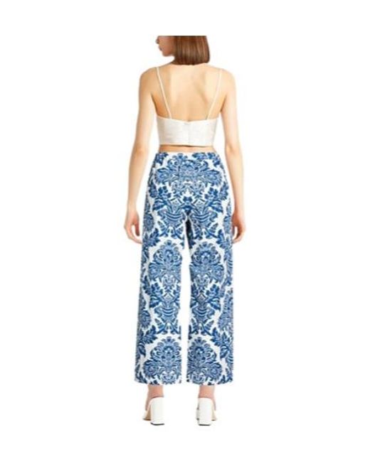 Max Mara Blue Wide-Leg Trousers