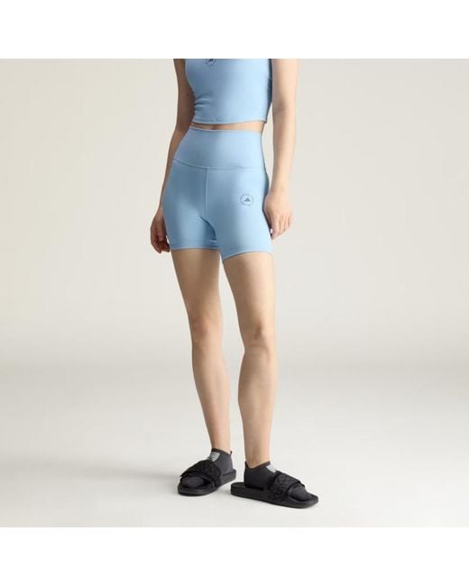 Adidas By Stella McCartney Blue Short Yoga Leggings
