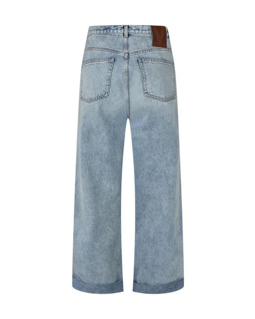 Valentino Blue Wide-Leg Denim Trousers for men
