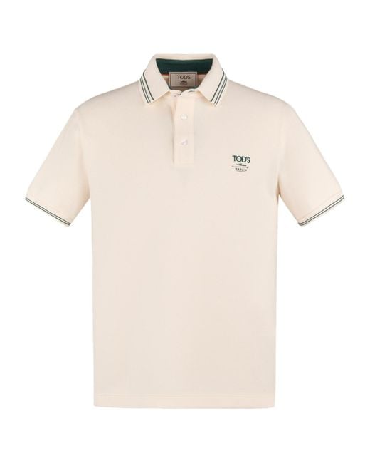 Tod's Natural Short-Sleeved Polo Shirt for men