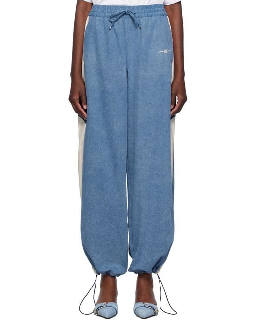 Amiri Blue Drawstring Chambray Track Pants